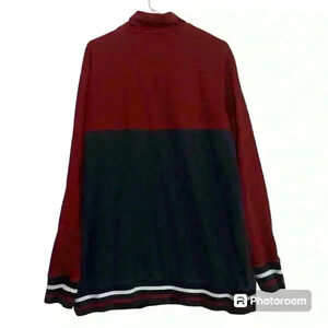 American Eagle quarter zip red and navy block sweatshirt. Men’s size XLT.